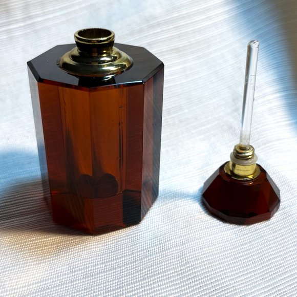 Brown Glass Perfume Bottle - Picture 2 of 4